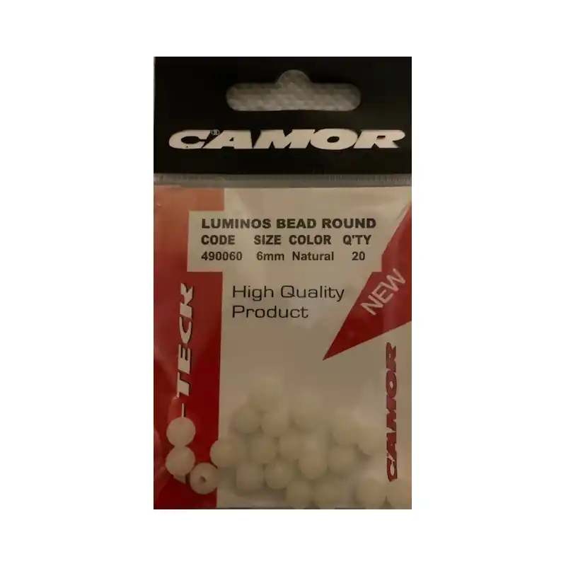 Prix Réduit PERLES RONDES PHOSPHORESCENTES 6MM SOUPLE CAMOR