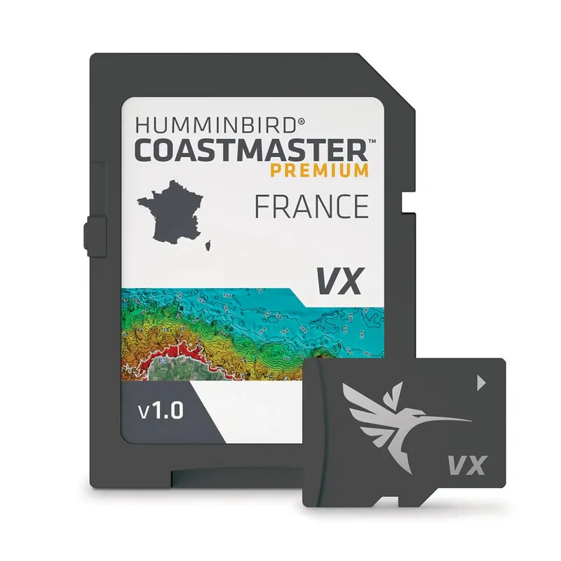 Carte detaillee des cotes francaises et Corses Humminbird Coast Master Vente Directe