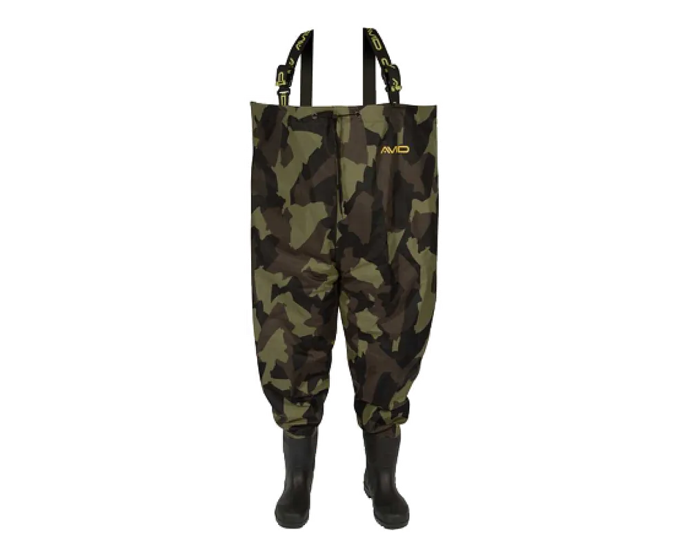 Avid Carp Distortion Camo Chest Waders Quantité Limitée
