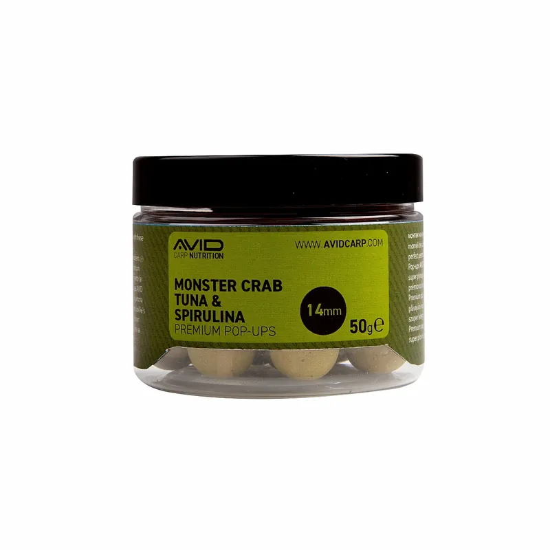 Avid Carp Monster Crab, Tuna & Spirulina Pop-Ups Populaire
