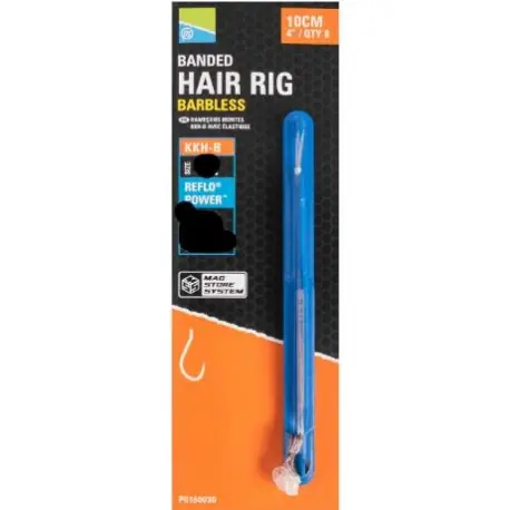 Bas de ligne feeder PRESTON Banded Hair rig barbless 10 Cm 0.21mm (4.062kgs) KKH-B n°14 Expédié Aujourd’hui