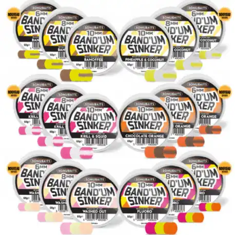 Achat Immédiat Band&rsquo;um sinker SONUBAITS Pineapple & Coconut – 8mm – 60Gr