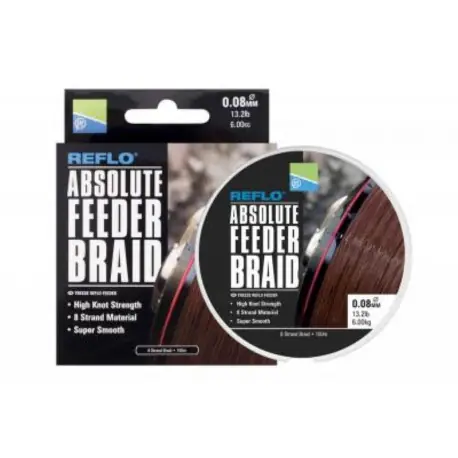 Tresse feeder PRESTON Absolute braid 0.12 mm – 8.400 Kg – 150M Soldes