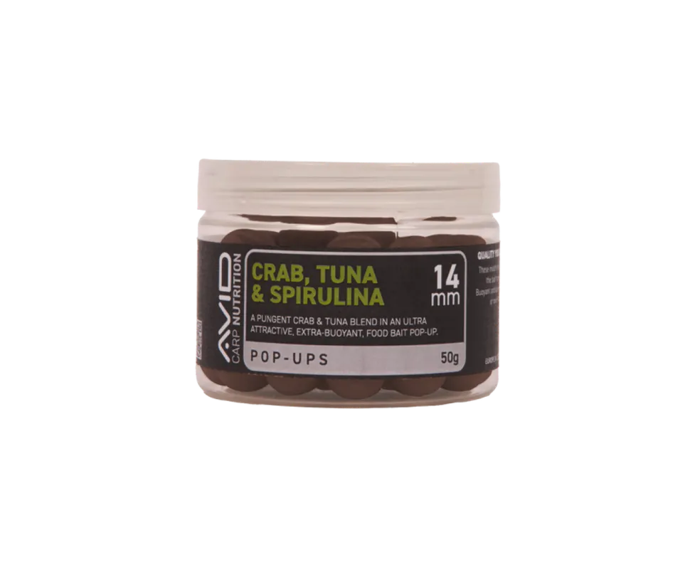 Avid Carp Crab, Tuna & Spirulina Pop-Up Usine Directe