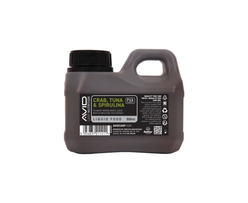 Offre Limitée Avid Carp Crab, Tuna & Spirulina Liquid Food
