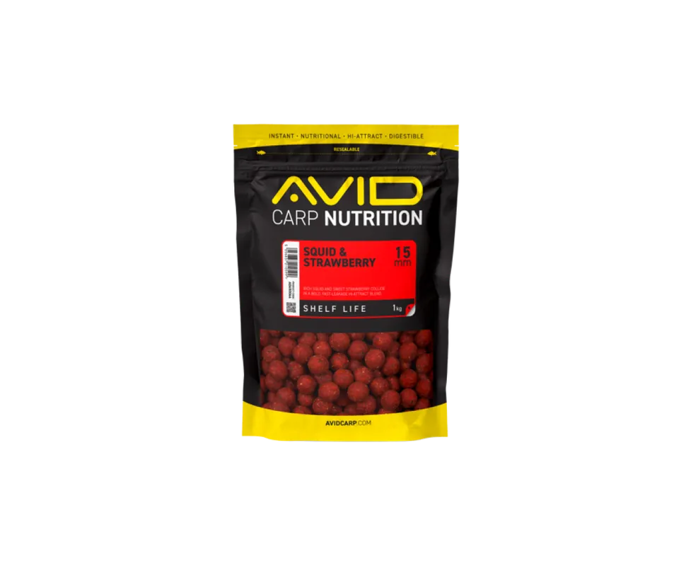 Seulement Aujourd’hui Avid Carp Squid & Strawberry Boilies