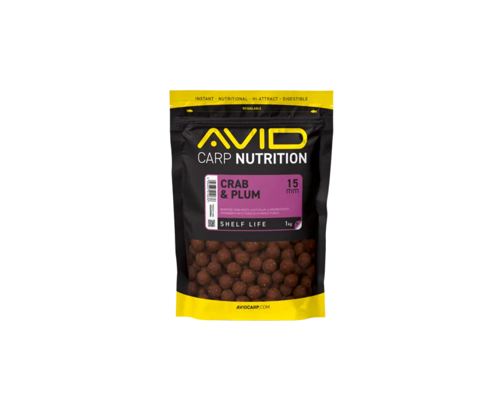 Avid Carp Crab & Plum Boilies Achat Immédiat