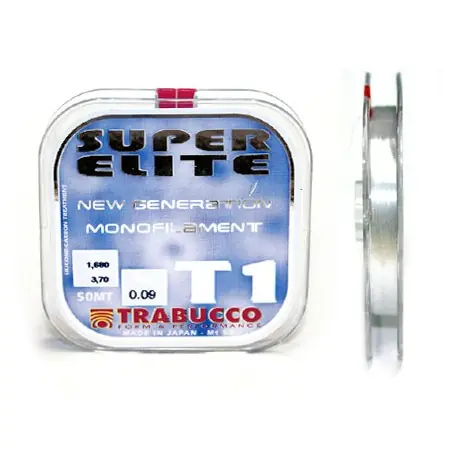 Meilleur Choix Nylon TRABUCCO T1 Super Elite 0.09mm 50m1.68kg
