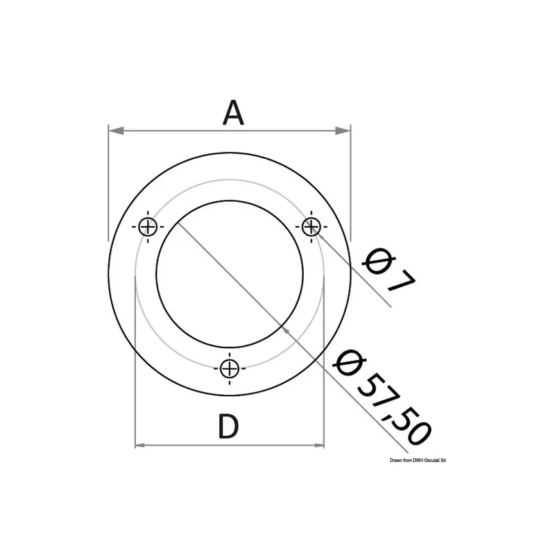 Flange de montagem para tomada embutida Retour Gratuit