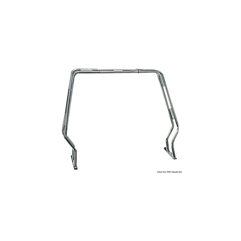 -Barra de proteção dobrável em aço inoxidável para Zodiacs 125 180 cm Dernière Chance