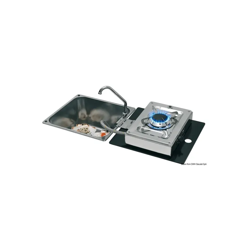 1-burner rectangular hinged cooktop. Retour Gratuit
