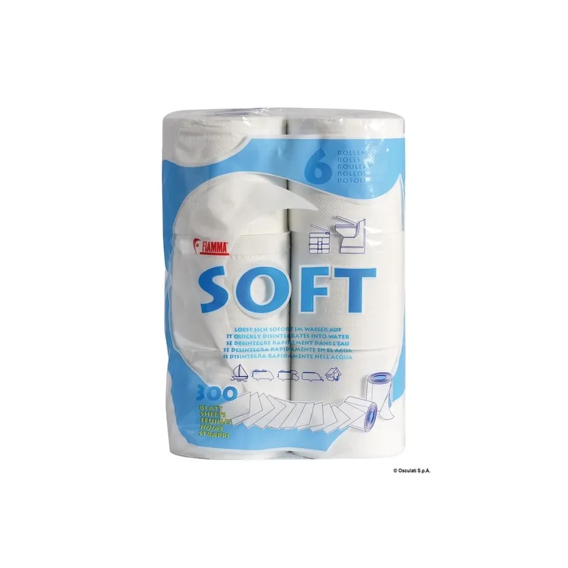 Livraison Gratuite 6 Rollen wasserlösliches Aqua Soft Toilettenpapier