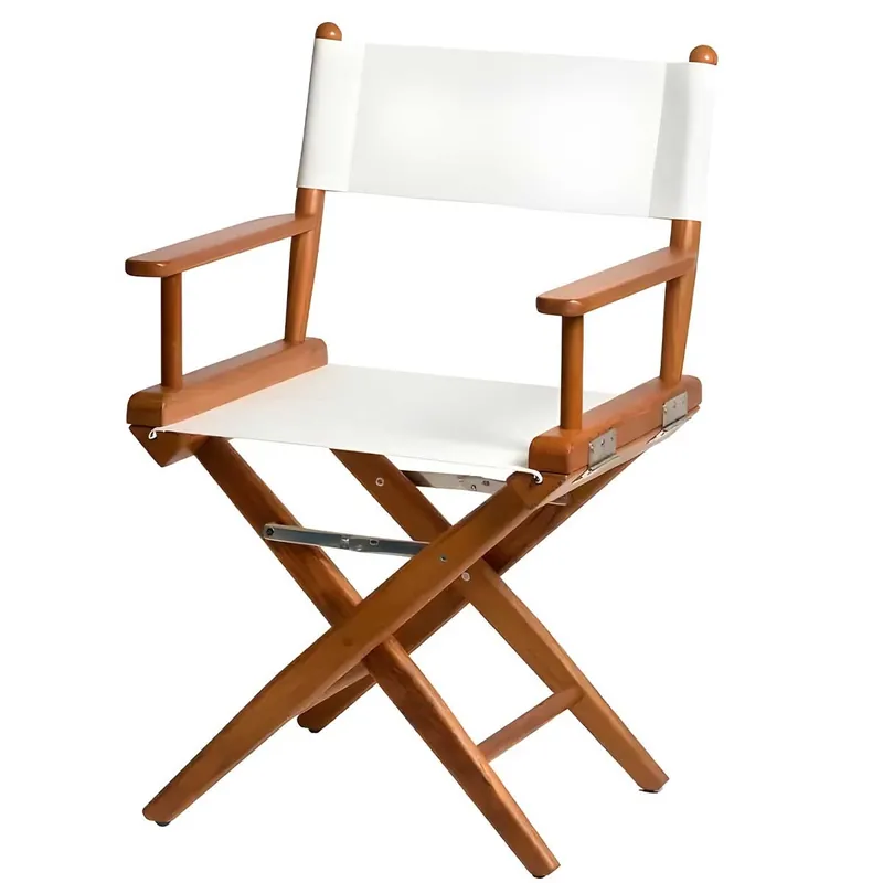 White canvas director&rsquo;s chair Solde