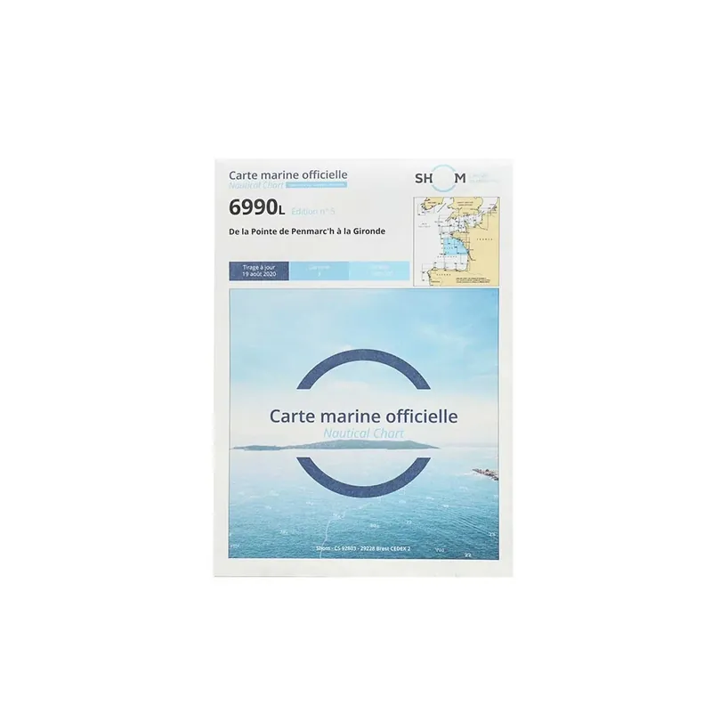 – – Carta náutica plegada SHOM Atlantique Costa oeste de Francia Meilleure Vente