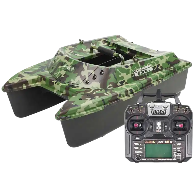 Bateau amorceur Catamaran Forest + Télécommande AN-I6x Meilleur Choix