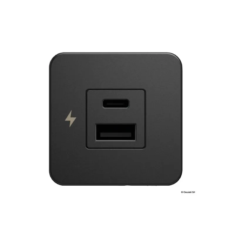 Achat Immédiat SCANSTRUT Tile double A+C USB socket black